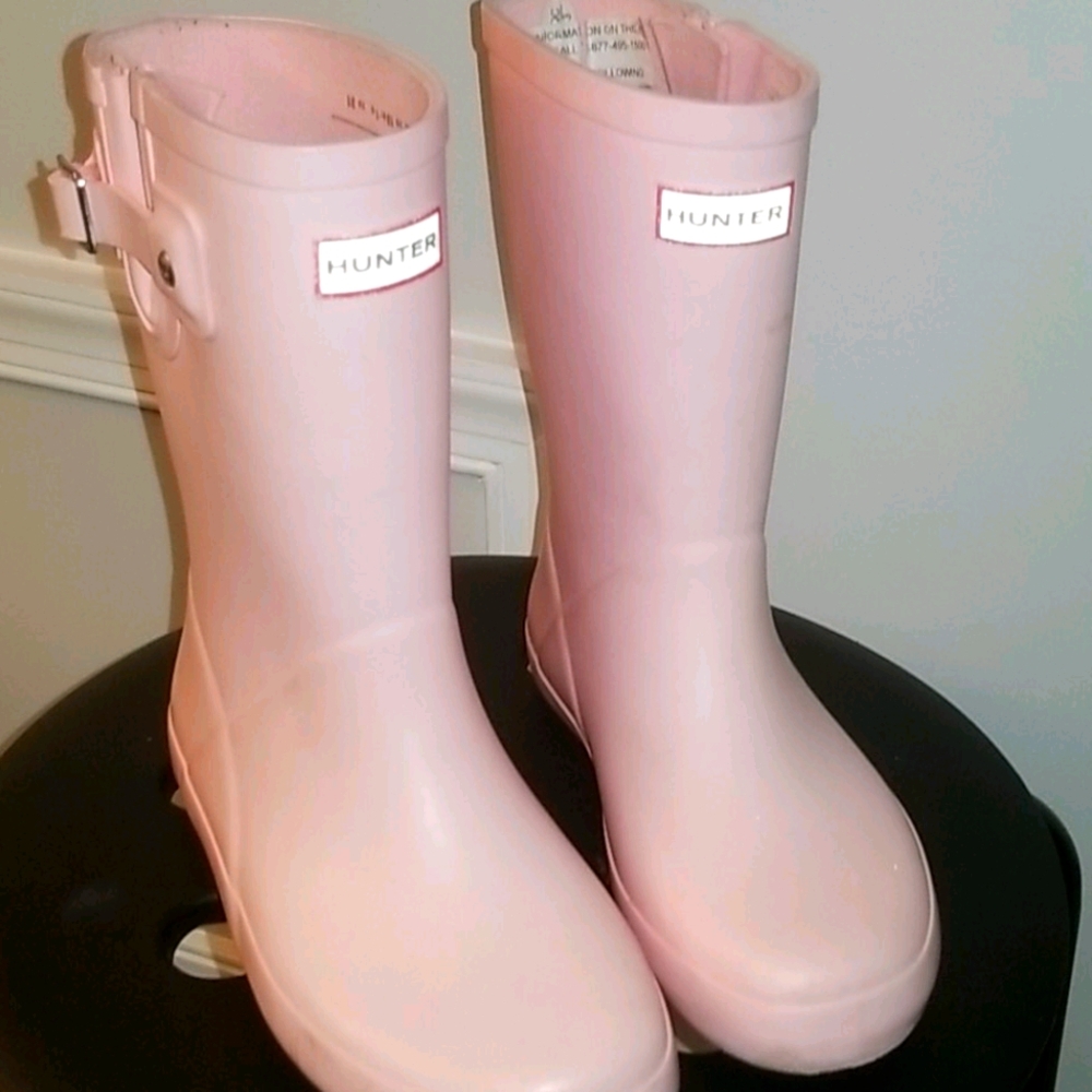 HUNTER RAIN BOOTS GIRLS PINK SIZE 13